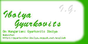 ibolya gyurkovits business card